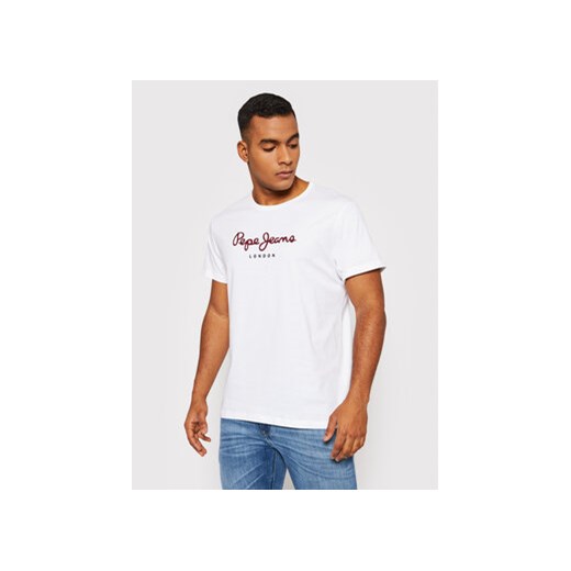 Pepe Jeans T-Shirt Eggo PM508208 Biały Regular Fit ze sklepu MODIVO w kategorii T-shirty męskie - zdjęcie 168562900