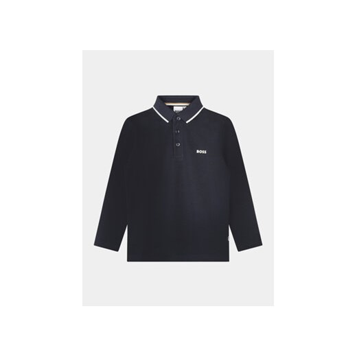 Boss Polo J25O90 S Granatowy Regular Fit ze sklepu MODIVO w kategorii T-shirty chłopięce - zdjęcie 168563260