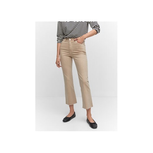 Mango Jeansy Sienna 57012890 Beżowy Cropp Flare Fit Mango 36 MODIVO