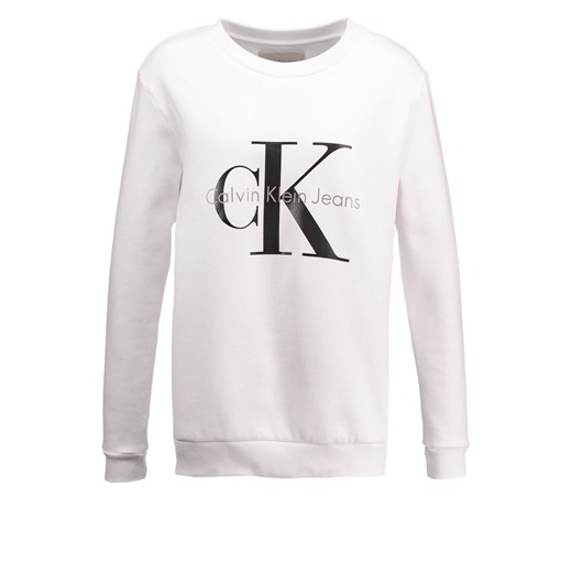 Calvin Klein Jeans Bluza bright white zalando szary abstrakcyjne wzory