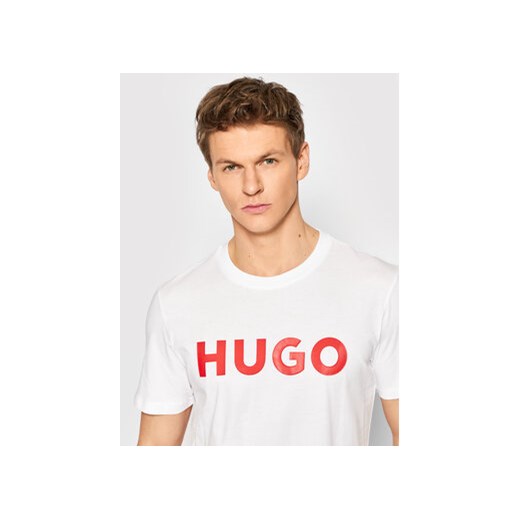 Hugo T-Shirt Dulivio 50467556 Biały Regular Fit ze sklepu MODIVO w kategorii T-shirty męskie - zdjęcie 168563591