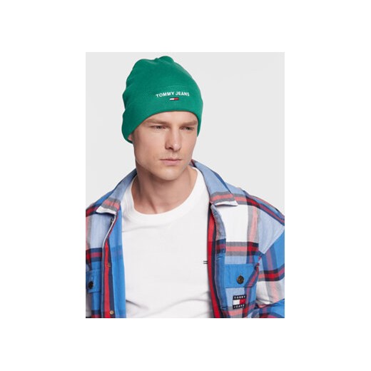 Tommy Jeans Czapka AM0AM10395 Zielony ze sklepu MODIVO w kategorii Czapki zimowe męskie - zdjęcie 168563613