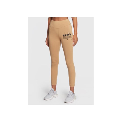 Diadora Legginsy Manifesto 502.179484 Beżowy Slim Fit ze sklepu MODIVO w kategorii Spodnie damskie - zdjęcie 168563732