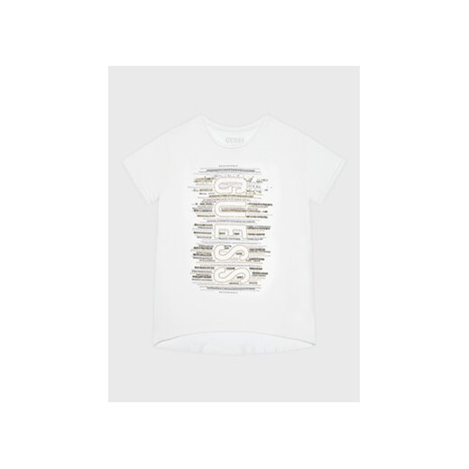 Guess T-Shirt J3RI15 KAPO0 Biały Regular Fit ze sklepu MODIVO w kategorii Bluzki dziewczęce - zdjęcie 168563892