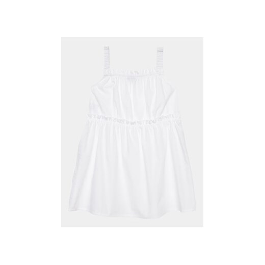 United Colors Of Benetton Sukienka codzienna 4EW7GV00T Biały Regular Fit ze sklepu MODIVO w kategorii Ubranka do chrztu - zdjęcie 168564563
