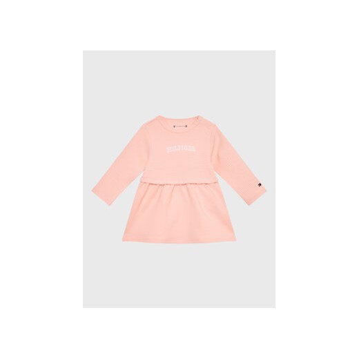 Tommy Hilfiger Sukienka codzienna Monotype KN0KN01694 Różowy Regular Fit ze sklepu MODIVO w kategorii Sukienki niemowlęce - zdjęcie 168564740