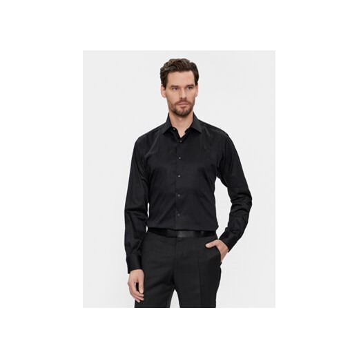 KARL LAGERFELD Koszula 605036 541602 Czarny Modern Fit ze sklepu MODIVO w kategorii Koszule męskie - zdjęcie 168565113