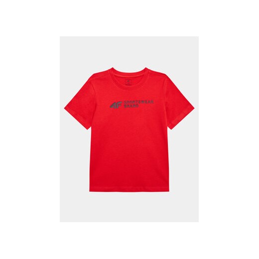 4F T-Shirt 4FJSS23TTSHM292 Czerwony Regular Fit ze sklepu MODIVO w kategorii T-shirty chłopięce - zdjęcie 168565390