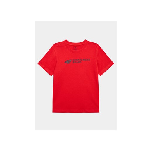4F T-Shirt 4FJSS23TTSHM292 Czerwony Regular Fit 164 MODIVO okazyjna cena