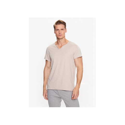 Zadig&Voltaire T-Shirt Monastir JMTN00228 Beżowy Regular Fit ze sklepu MODIVO w kategorii T-shirty męskie - zdjęcie 168565692