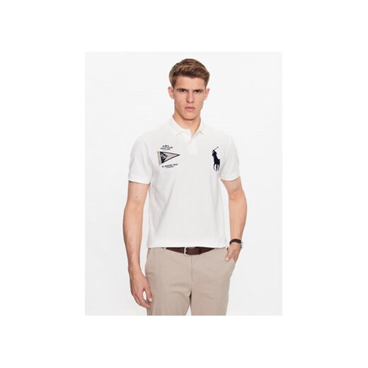 Polo Ralph Lauren Polo 710910565003 Biały Regular Fit ze sklepu MODIVO w kategorii T-shirty męskie - zdjęcie 168565744