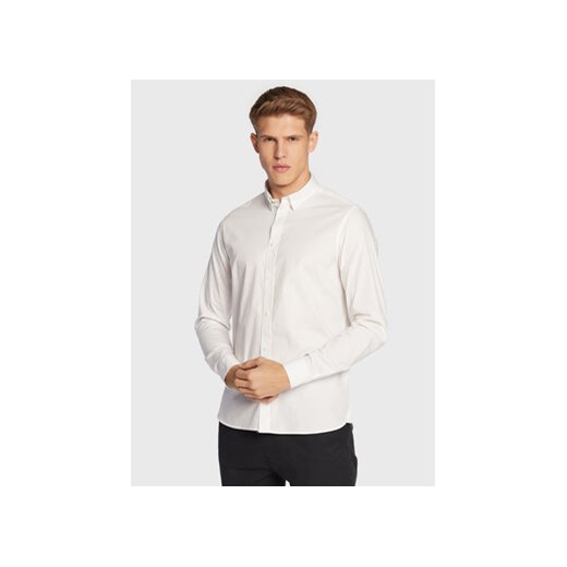 Solid Koszula 21103247 Biały Slim Fit ze sklepu MODIVO w kategorii Koszule męskie - zdjęcie 168566551