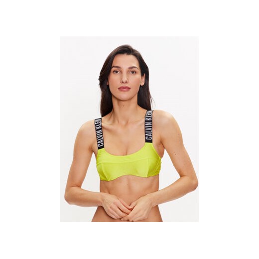 Calvin Klein Swimwear Góra od bikini KW0KW01968 Żółty ze sklepu MODIVO w kategorii Stroje kąpielowe - zdjęcie 168566553