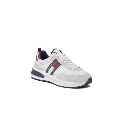 Tommy Jeans Sneakersy Tjm Runner Leather Outsole EM0EM01315 Granatowy Tommy Jeans 45 MODIVO