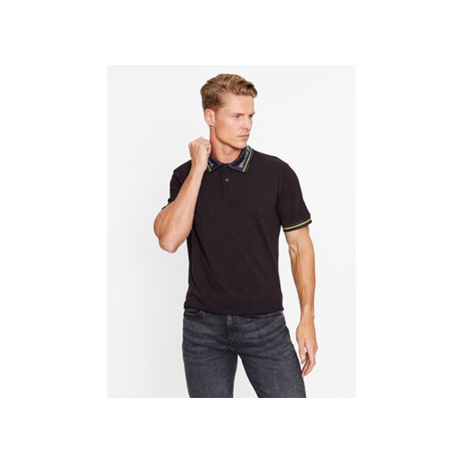 Versace Jeans Couture Polo 75GAGT13 Czarny Regular Fit ze sklepu MODIVO w kategorii T-shirty męskie - zdjęcie 168568053