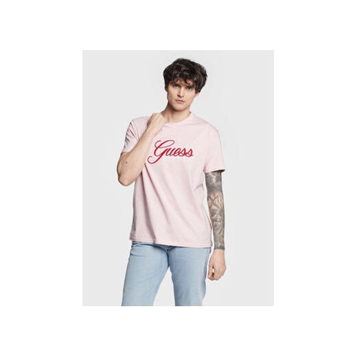 Guess T-Shirt 3D Embro M3GI25 K8FQ4 Różowy Regular Fit ze sklepu MODIVO w kategorii T-shirty męskie - zdjęcie 168568611