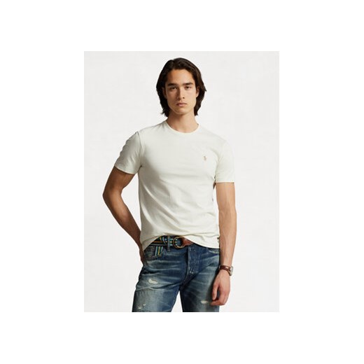 Polo Ralph Lauren T-Shirt 710671438350 Écru Custom Slim Fit ze sklepu MODIVO w kategorii T-shirty męskie - zdjęcie 168569050
