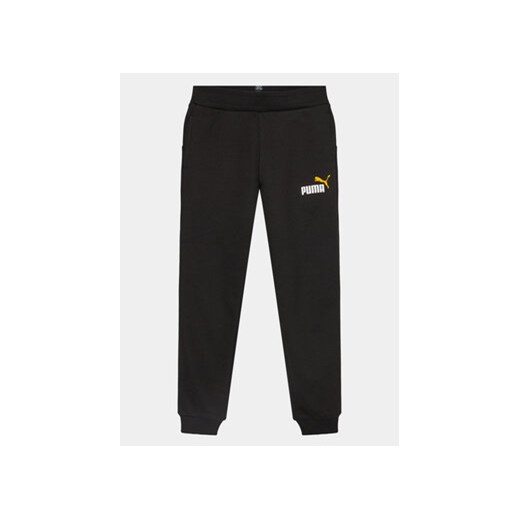 Puma Spodnie dresowe Ess+ 2 Col Logo Pant 586988 Czarny Regular Fit ze sklepu MODIVO w kategorii Spodnie chłopięce - zdjęcie 168569303