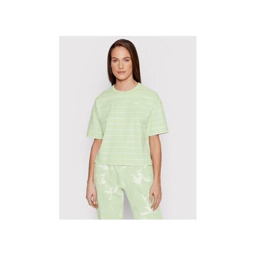 Vans T-Shirt Time Off Stripe VN0A5LK8 Zielony Relaxed Fit ze sklepu MODIVO w kategorii Bluzki damskie - zdjęcie 168569450
