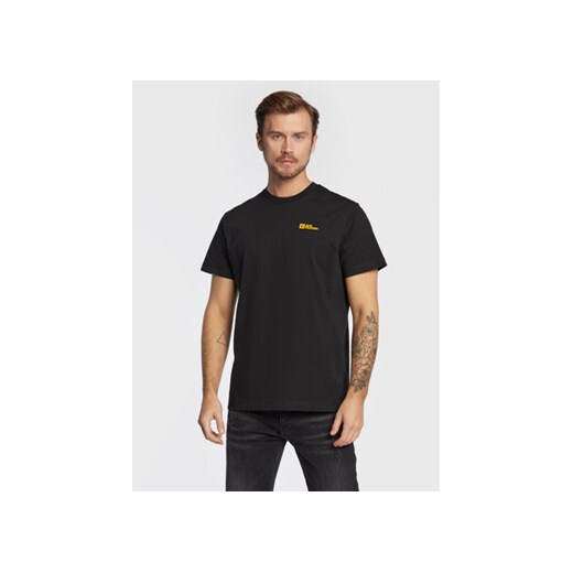 Jack Wolfskin T-Shirt Essential 1808382 Czarny Regular Fit ze sklepu MODIVO w kategorii T-shirty męskie - zdjęcie 168569890