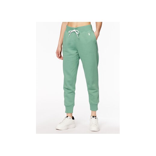 Polo Ralph Lauren Spodnie dresowe 211794397023 Zielony Regular Fit ze sklepu MODIVO w kategorii Spodnie damskie - zdjęcie 168570183