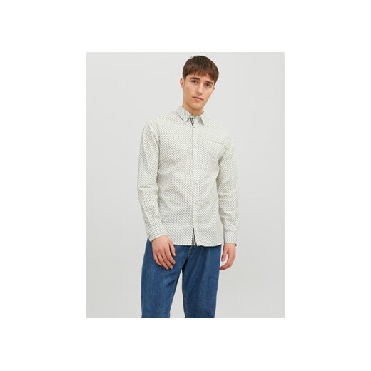Jack&Jones Koszula 12235969 Biały Slim Fit ze sklepu MODIVO w kategorii Koszule męskie - zdjęcie 168570423
