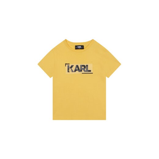 Karl Lagerfeld Kids T-Shirt Z25397 S Żółty Regular Fit ze sklepu MODIVO w kategorii T-shirty chłopięce - zdjęcie 168571591