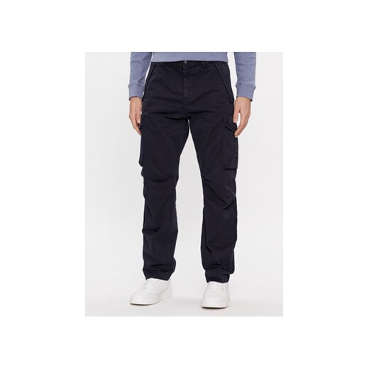 Boss Spodnie materiałowe Sista-Cargo-1 50509100 Granatowy Regular Fit ze sklepu MODIVO w kategorii Spodnie męskie - zdjęcie 168572074