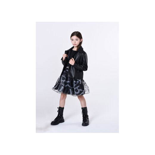 Karl Lagerfeld Kids Sukienka codzienna Z12261 D Czarny Regular Fit 16Y wyprzedaż MODIVO