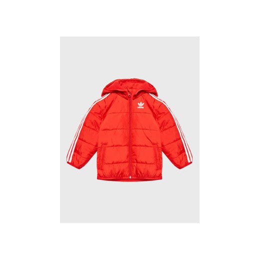 adidas Kurtka puchowa adicolor HK7452 Czerwony Regular Fit 18_24M MODIVO
