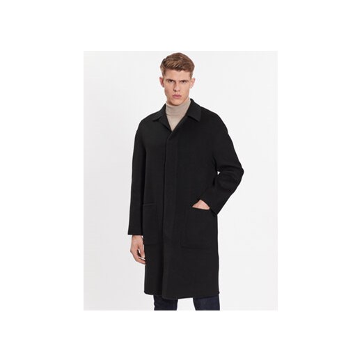 Calvin Klein Płaszcz wełniany K10K111601 Czarny Regular Fit ze sklepu MODIVO w kategorii Płaszcze męskie - zdjęcie 168573373
