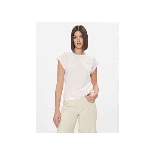 Pepe Jeans Top Bloom PL504821 Biały Regular Fit ze sklepu MODIVO w kategorii Bluzki damskie - zdjęcie 168574491