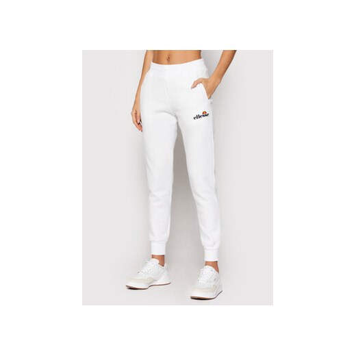 Ellesse Spodnie dresowe Hallouli SGK13652 Biały Slim Fit ze sklepu MODIVO w kategorii Spodnie damskie - zdjęcie 168574513