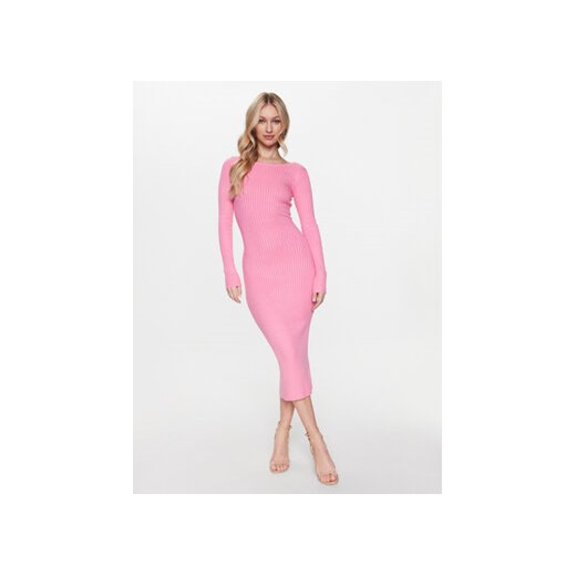 Edited Sukienka dzianinowa EDT7006003 Różowy Fitted Fit ze sklepu MODIVO w kategorii Sukienki - zdjęcie 168574593