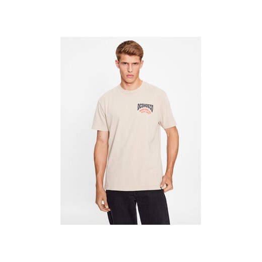 DC T-Shirt Defiant Tees ADYZT05309 Beżowy Regular Fit ze sklepu MODIVO w kategorii T-shirty męskie - zdjęcie 168574843