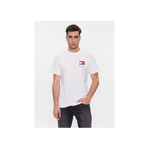Tommy Jeans T-Shirt Essential Flag DM0DM18263 Biały Slim Fit ze sklepu MODIVO w kategorii T-shirty męskie - zdjęcie 168574870