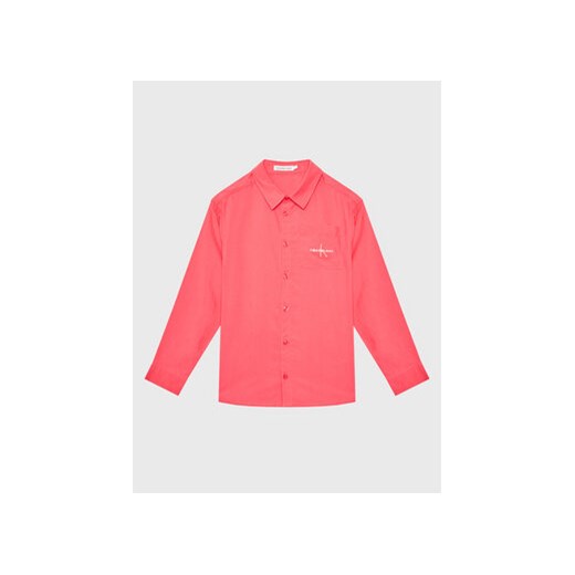 Calvin Klein Jeans Koszula Monogram Logo IG0IG01951 Różowy Relaxed Fit ze sklepu MODIVO w kategorii Koszule chłopięce - zdjęcie 168574973