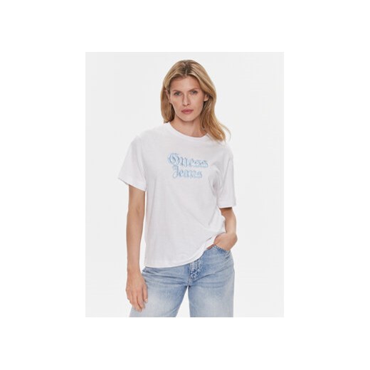 Guess T-Shirt W4RI49 K6XN4 Biały Regular Fit ze sklepu MODIVO w kategorii Bluzki damskie - zdjęcie 168574982
