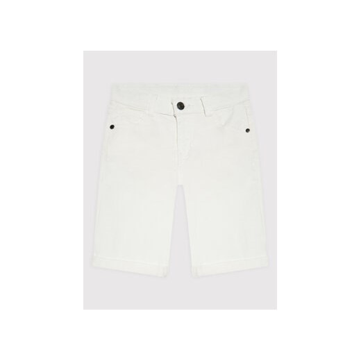 Guess Szorty jeansowe L1RD03 WE620 Biały Regular Fit ze sklepu MODIVO w kategorii Spodenki chłopięce - zdjęcie 168575093