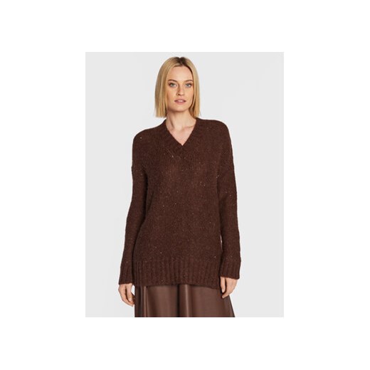 Marella Sweter Colla 33660829 Brązowy Relaxed Fit ze sklepu MODIVO w kategorii Swetry damskie - zdjęcie 168575300
