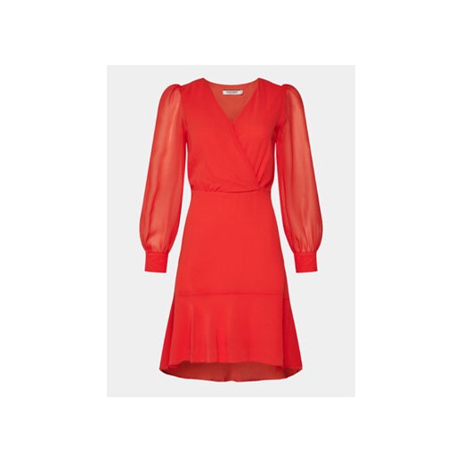 NAF NAF Sukienka koktajlowa YHNR19 Czerwony Regular Fit ze sklepu MODIVO w kategorii Sukienki - zdjęcie 168575371