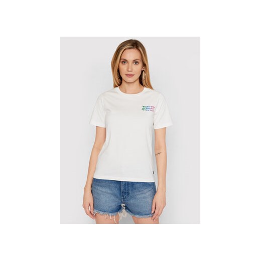 Converse T-Shirt Exploration Team 10022260-A02 Biały Standard Fit ze sklepu MODIVO w kategorii Bluzki damskie - zdjęcie 168576233