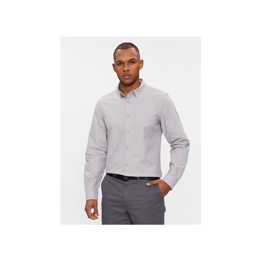 Calvin Klein Koszula Oxford K10K112155 Szary Regular Fit ze sklepu MODIVO w kategorii Koszule męskie - zdjęcie 168576332
