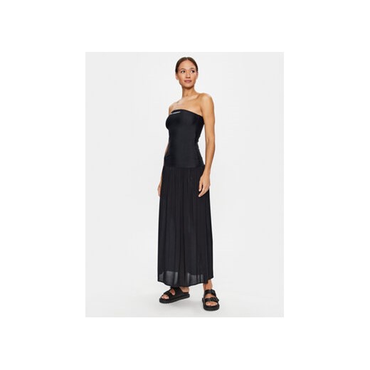 KARL LAGERFELD Sukienka letnia Straples Beach Dress 231W2206 Czarny Regular Fit ze sklepu MODIVO w kategorii Sukienki - zdjęcie 168576632