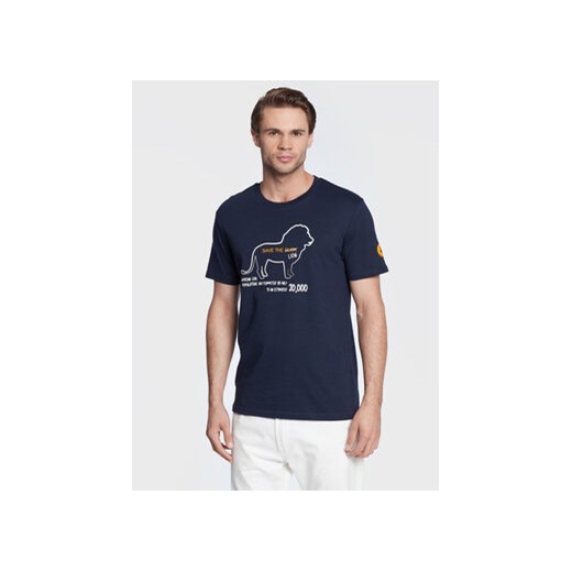 Save The Duck T-Shirt DT1008M PESY15 Granatowy Regular Fit ze sklepu MODIVO w kategorii T-shirty męskie - zdjęcie 168576711