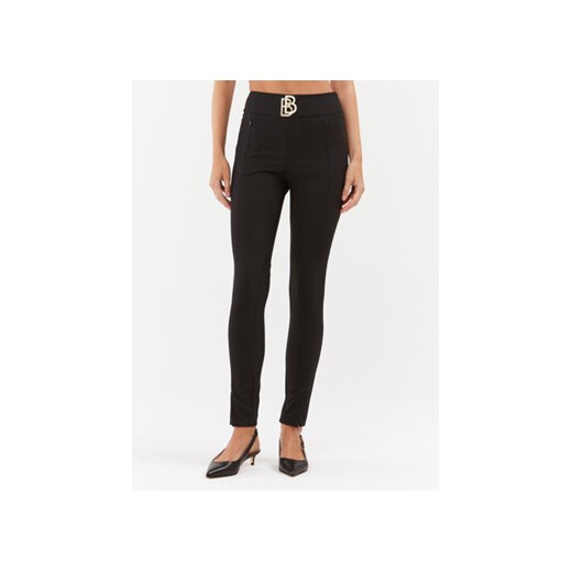 Babylon Spodnie materiałowe T_MF613U Czarny Slim Fit ze sklepu MODIVO w kategorii Spodnie damskie - zdjęcie 168576823