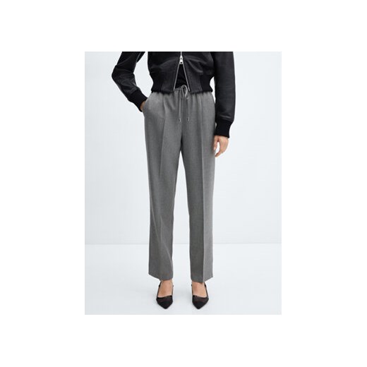Mango Spodnie materiałowe Bruce 57038277 Szary Regular Fit ze sklepu MODIVO w kategorii Spodnie damskie - zdjęcie 168577200