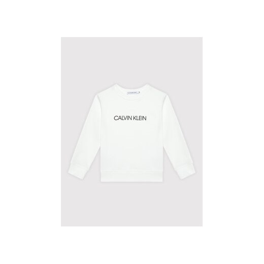 Calvin Klein Jeans Bluza Unisex Institutional Logo IU0IU00162 Biały Regular Fit ze sklepu MODIVO w kategorii Bluzy chłopięce - zdjęcie 168577472