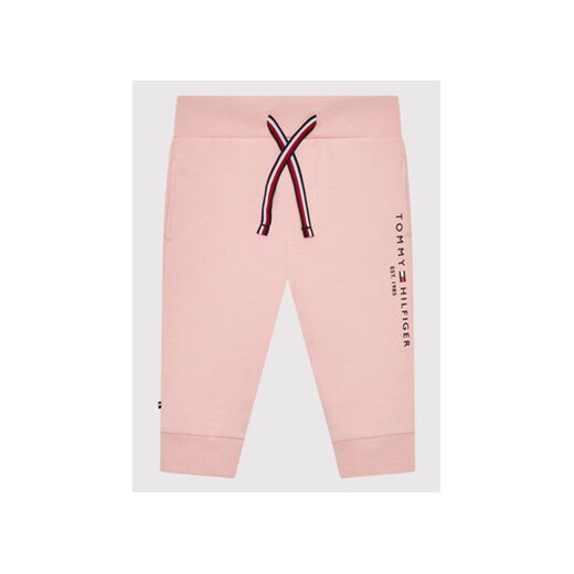 Tommy Hilfiger Spodnie dresowe Baby Essential KN0KN01281 Różowy Regular Fit ze sklepu MODIVO w kategorii Spodnie i półśpiochy - zdjęcie 168577552