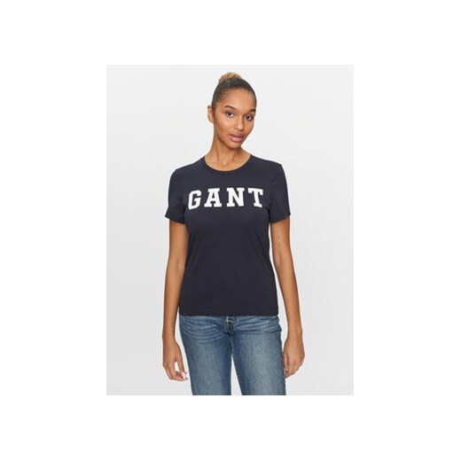 Gant T-Shirt Reg Graphic Ss 4200741 Granatowy Regular Fit Gant M MODIVO okazyjna cena